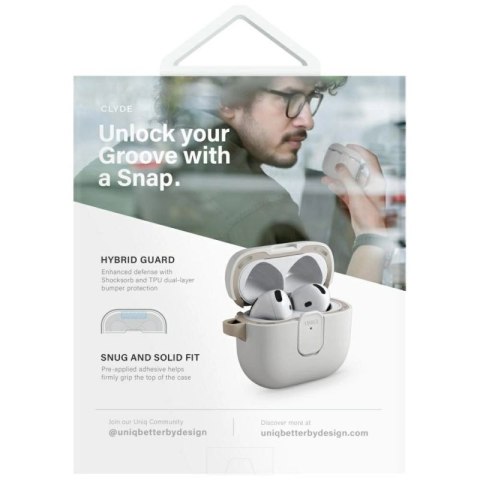 Etui UNIQ Clyde Lock Case do AirPods 4 - czarne UNIQ