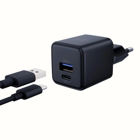 Ładowarka sieciowa 3mk Hyper GaN Charger 20W QC4+ PD PPS USB-C USB-A - czarna