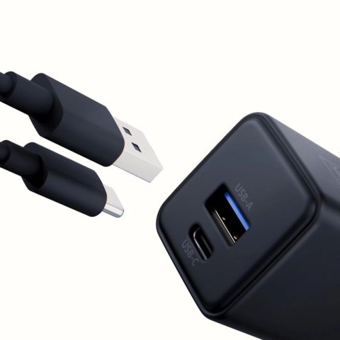 Ładowarka sieciowa 3mk Hyper GaN Charger 20W QC4+ PD PPS USB-C USB-A - czarna