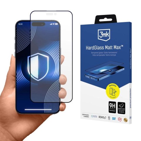 Matowe szkło hartowane 3mk HardGlass Matt Max na Apple Iphone 17 Pro 3mk Protection