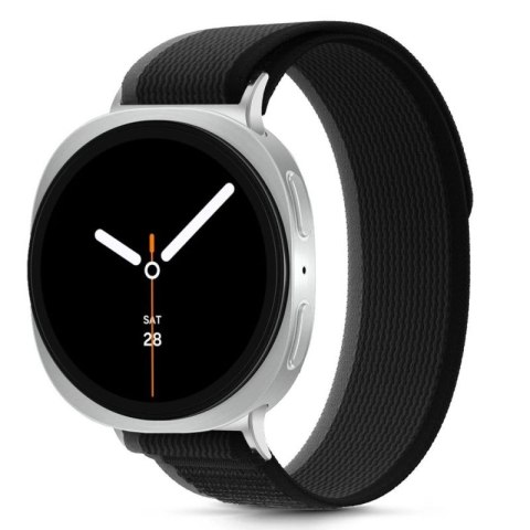 Pasek Tech-Protect Nylon Stripe na Samsung Galaxy Watch 40 / 44 / 46 mm - czarno-pomarańczowy Tech-Protect