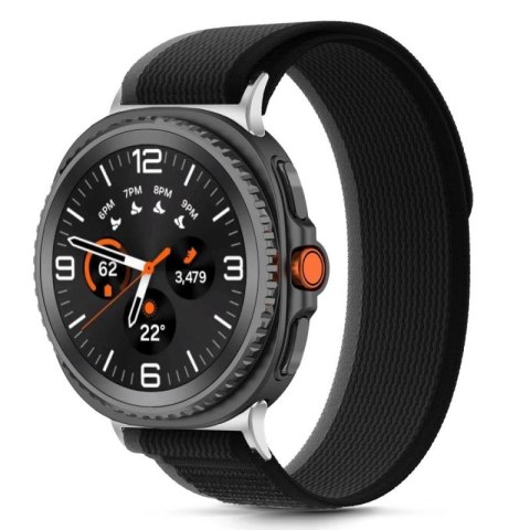 Pasek Tech-Protect Nylon Stripe na Samsung Galaxy Watch 40 / 44 / 46 mm - czarno-pomarańczowy Tech-Protect
