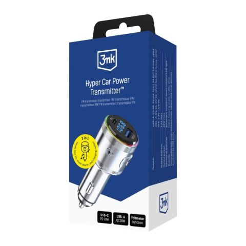 Transmiter 3w1 48W QC PD PPS USB-C USB-A 3mk Hyper Car Power Transmitter