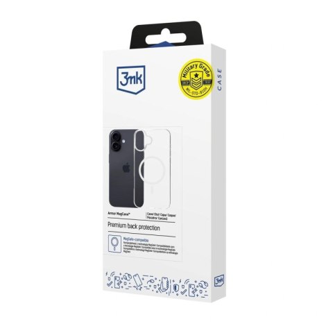 Etui 3mk Armor MagCase na iPhone 16 - przezroczyste 3mk Protection