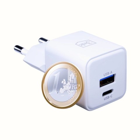 Ładowarka sieciowa 3mk Hyper GaN Charger 20W QC4+ PD PPS USB-C USB-A - biała