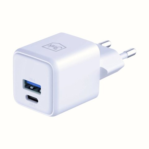 Ładowarka sieciowa 3mk Hyper GaN Charger 20W QC4+ PD PPS USB-C USB-A - biała