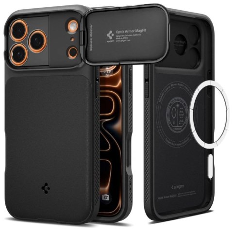 Etui Spigen Optik Armor MagSafe na iPhone 17 Pro Max - czarne Spigen