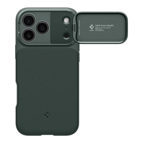 Etui Spigen Optik Armor MagSafe na iPhone 17 Pro Max - zielone Spigen