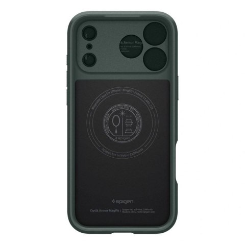 Etui Spigen Optik Armor MagSafe na iPhone 17 Pro - zielone Spigen