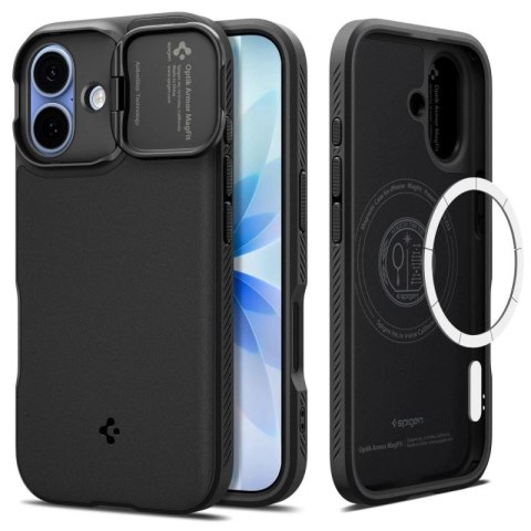 Etui Spigen Optik Armor MagSafe na iPhone 17 - czarne Spigen