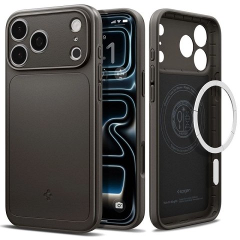 Etui Spigen Thin Fit MagSafe na iPhone 17 Pro - szare Spigen