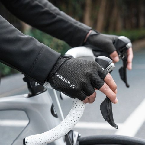 Rękawiczki rowerowe Wozinsky WRR-01L rozmiar L - czarne Wozinsky