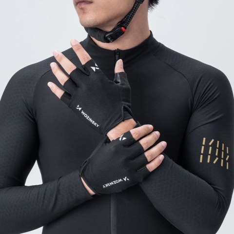 Rękawiczki rowerowe Wozinsky WRR-01M rozmiar M - czarne Wozinsky