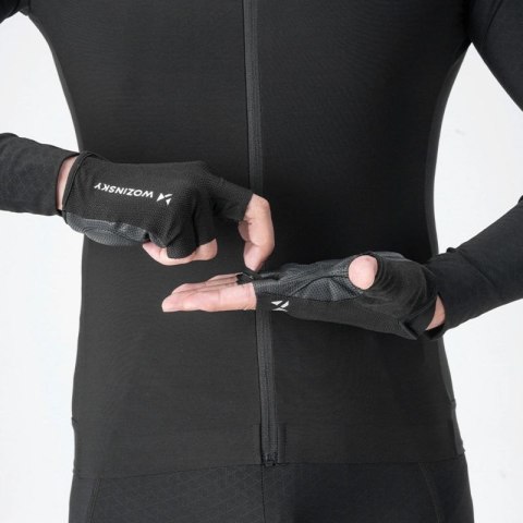 Rękawiczki rowerowe Wozinsky WRR-01M rozmiar M - czarne Wozinsky