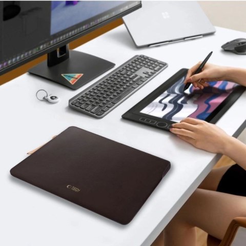 Torba Tech-Protect Fleece na laptopa 13-14" - brązowa Tech-Protect