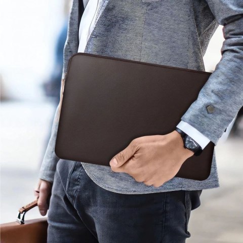 Torba Tech-Protect Fleece na laptopa 13-14" - brązowa Tech-Protect