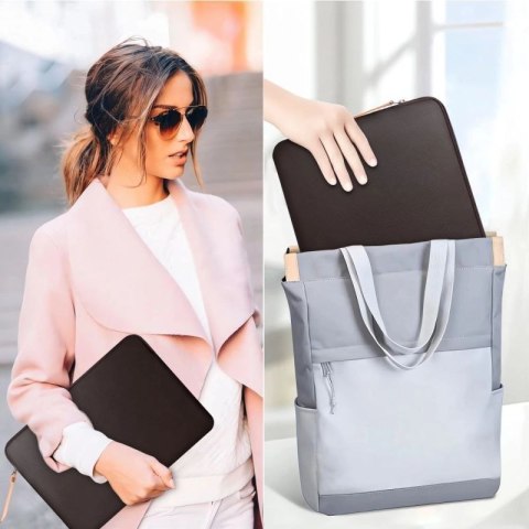 Torba Tech-Protect Fleece na laptopa 13-14" - brązowa Tech-Protect