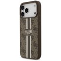 Etui Guess 4G Printed Stripes MagSafe na iPhone 17 Pro Max - brązowe Guess
