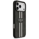 Etui Guess 4G Printed Stripes MagSafe na iPhone 17 Pro Max - czarne Guess