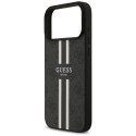 Etui Guess 4G Printed Stripes MagSafe na iPhone 17 Pro Max - czarne Guess