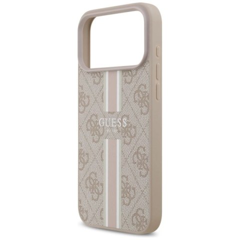 Etui Guess 4G Printed Stripes MagSafe na iPhone 17 Pro Max - różowe Guess