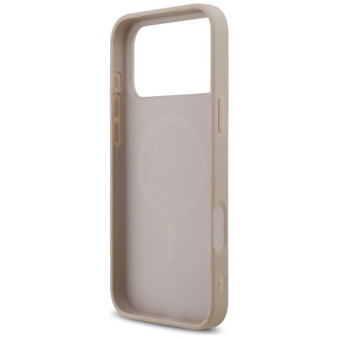 Etui Guess 4G Printed Stripes MagSafe na iPhone 17 Pro Max - różowe Guess