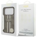 Etui Guess 4G Printed Stripes MagSafe na iPhone 17 Pro - brązowe Guess
