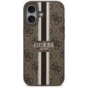 Etui Guess 4G Printed Stripes MagSafe na iPhone 17 - brązowe Guess