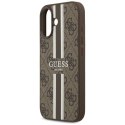 Etui Guess 4G Printed Stripes MagSafe na iPhone 17 - brązowe Guess