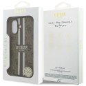 Etui Guess 4G Printed Stripes MagSafe na iPhone 17 - brązowe Guess