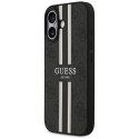Etui Guess 4G Printed Stripes MagSafe na iPhone 17 -czarne Guess