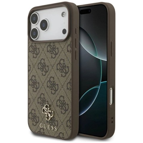 Etui Guess 4G Small Classic Logo MagSafe na iPhone 17 Pro Max - brązowe Hikvision