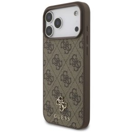 Etui Guess 4G Small Classic Logo MagSafe na iPhone 17 Pro Max - brązowe Hikvision