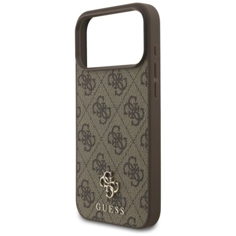 Etui Guess 4G Small Classic Logo MagSafe na iPhone 17 Pro Max - brązowe Hikvision
