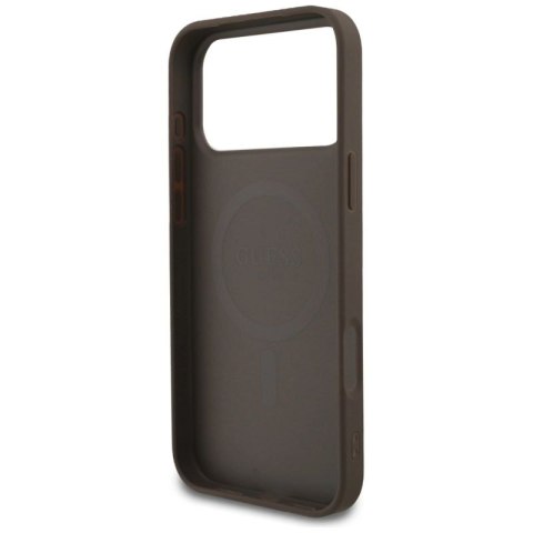 Etui Guess 4G Small Classic Logo MagSafe na iPhone 17 Pro Max - brązowe Hikvision
