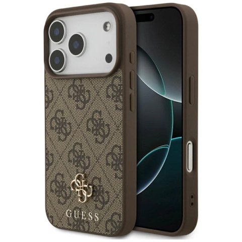 Etui Guess 4G Small Classic Logo MagSafe na iPhone 17 Pro - brązowe Guess