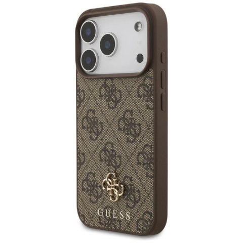 Etui Guess 4G Small Classic Logo MagSafe na iPhone 17 Pro - brązowe Guess