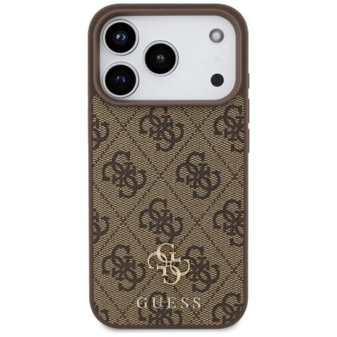 Etui Guess 4G Small Classic Logo MagSafe na iPhone 17 Pro - brązowe Guess