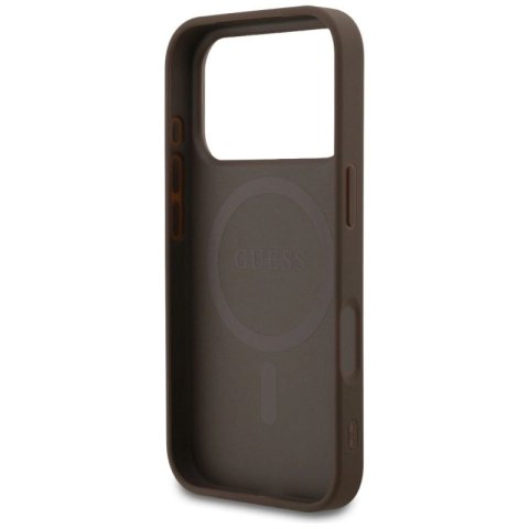 Etui Guess 4G Small Classic Logo MagSafe na iPhone 17 Pro - brązowe Guess