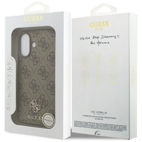 Etui Guess 4G Small Classic Logo MagSafe na iPhone 17 - brązowe Guess