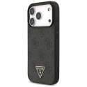 Etui Guess 4G Strap Triangle Logo MagSafe na iPhone 17 Pro - czarne Guess