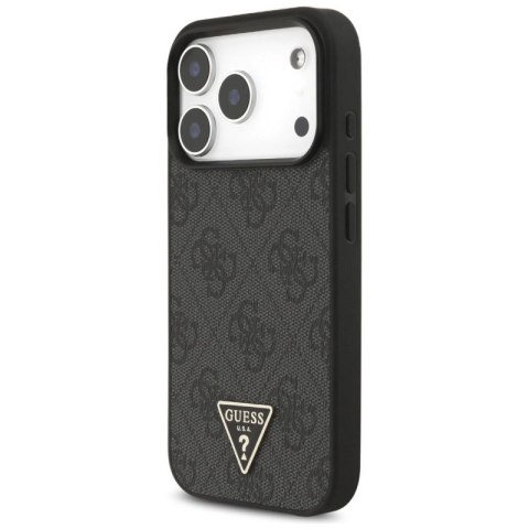 Etui Guess 4G Strap Triangle Logo MagSafe na iPhone 17 Pro - czarne Guess