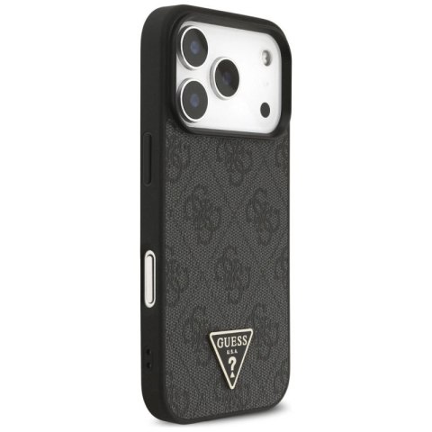 Etui Guess 4G Strap Triangle Logo MagSafe na iPhone 17 Pro - czarne Guess