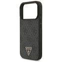 Etui Guess 4G Strap Triangle Logo MagSafe na iPhone 17 Pro - czarne Guess