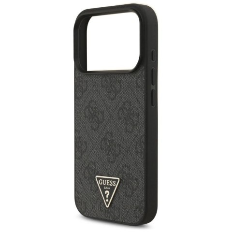 Etui Guess 4G Strap Triangle Logo MagSafe na iPhone 17 Pro - czarne Guess