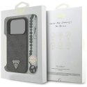 Etui Guess 4G Strap Triangle Logo MagSafe na iPhone 17 Pro - czarne Guess