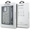 Etui Karl Lagerfeld Crossbody Grained Pattern & Logo do iPhone 16 Pro Max - szare Karl Lagerfeld