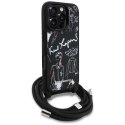 Etui Karl Lagerfeld Crossbody Grained Pattern & Logo do iPhone 16 Pro - czarne Karl Lagerfeld
