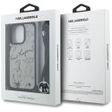 Etui Karl Lagerfeld Crossbody Grained Pattern & Logo do iPhone 16 Pro - szare Karl Lagerfeld