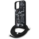Etui Karl Lagerfeld Crossbody Grained Pattern & Logo do iPhone 16 - czarne Karl Lagerfeld
